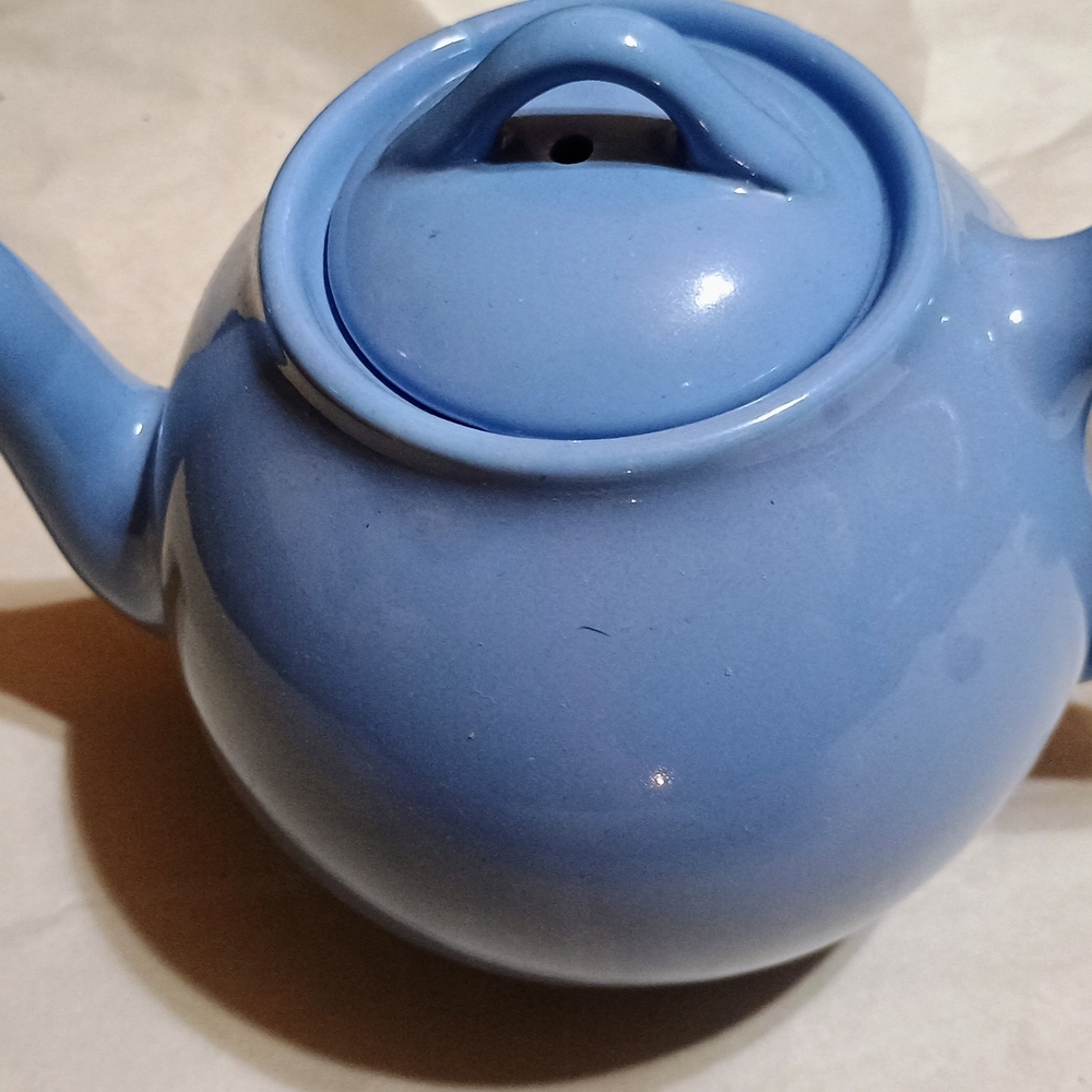 Elegant Blue Ceramic Teapot